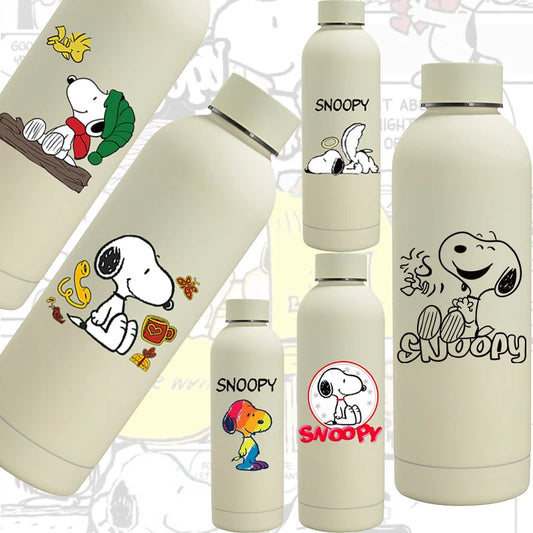 Snoopys Fashion Thermos Bottle Stainless Steel Vacuum Cup Travel Camping Keep Hot Cold Drink Insulated Mug Women Birthday Gifts