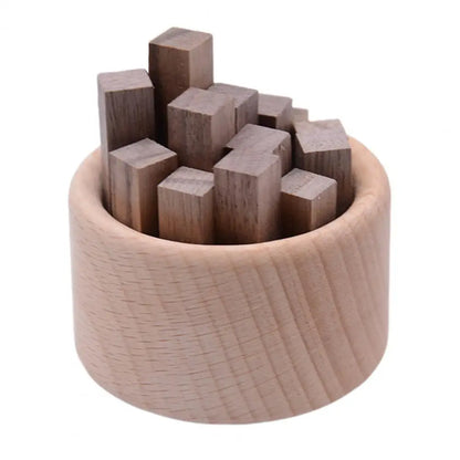 Essential Oil Diffuser Natural Wood Aromatherapy Diffuser with Essential Oil Sticks for Home Office Decoration Round Car