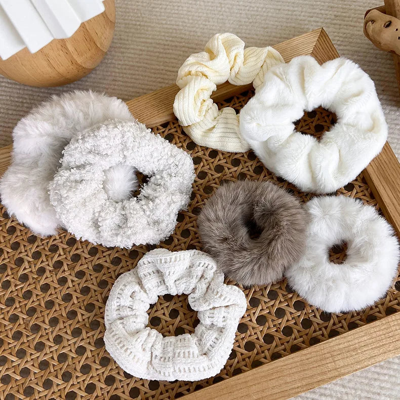 7/Pcs/Set Hair Rope Autumn Winter Furry