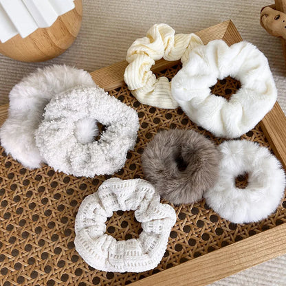 7/Pcs/Set Hair Rope Autumn Winter Furry