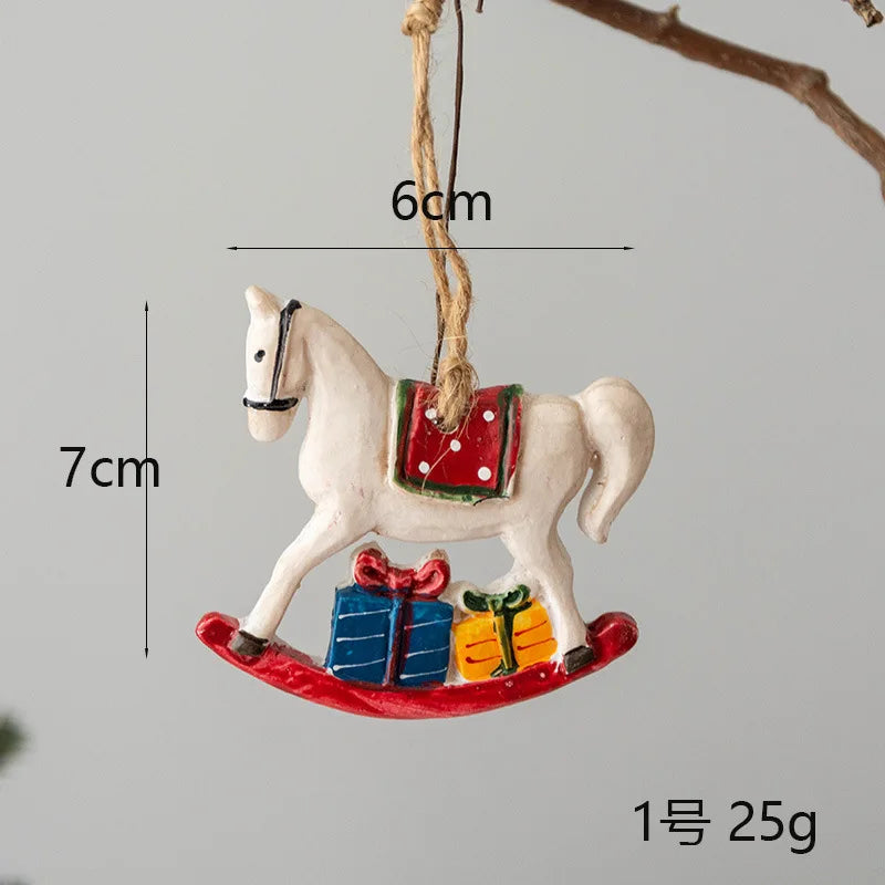 Christmas Resin Tree Decorations Santa