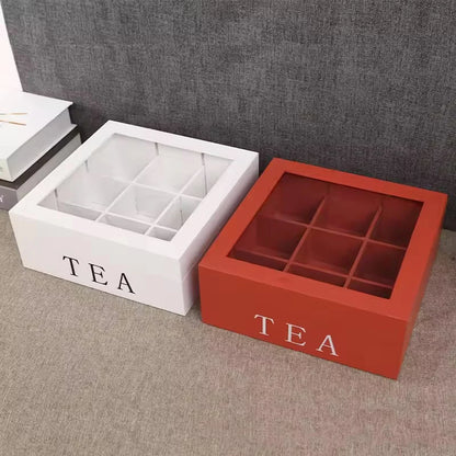 Wood Tea Bag Storage Box