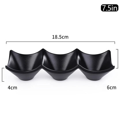 Black Melamine Multi Plate
