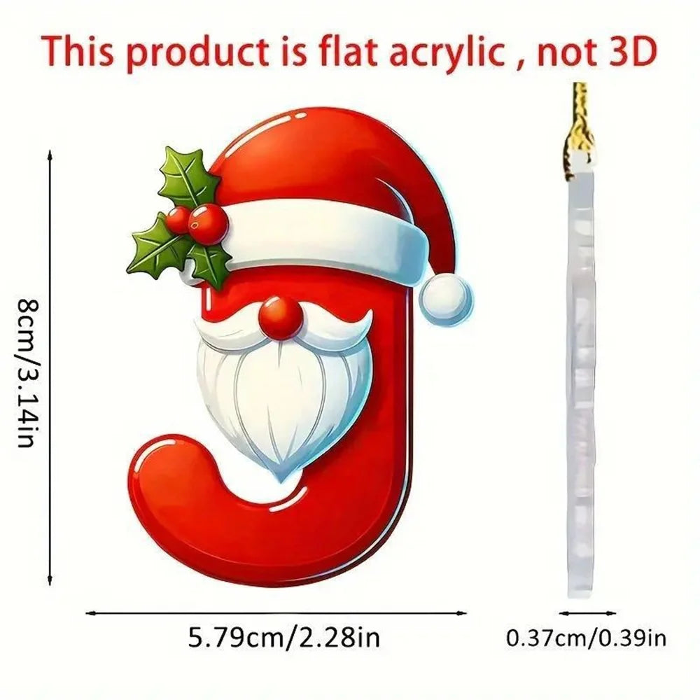 Christmas Acrylic Letter Pendant