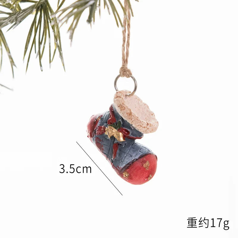 Christmas Resin Tree Decorations Santa