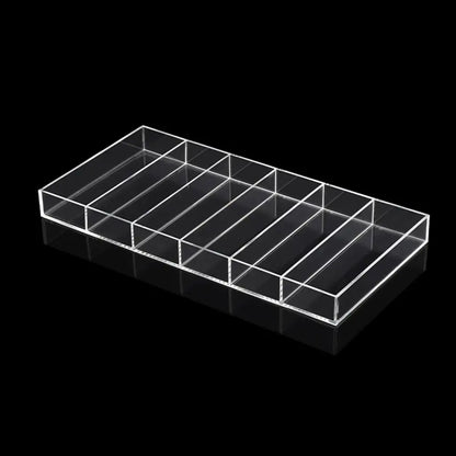 Eyewear Organizer Sunglasses Storage Box Transparent 6-compartment Glasses Jewelry Storage Box with Capacity for Organization