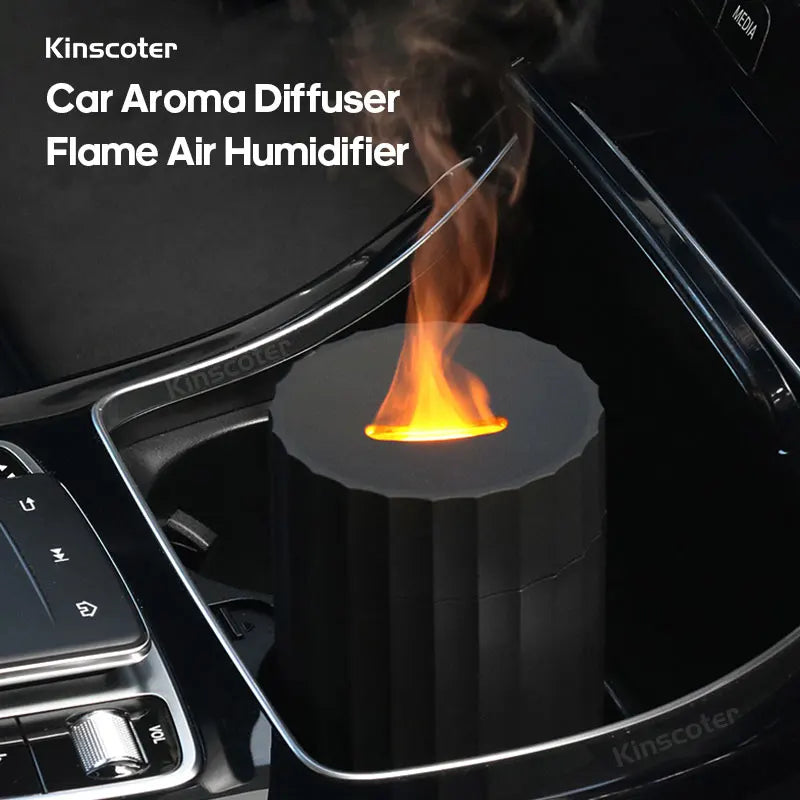 Car Diffuser Flame Humidifier Essential Oil