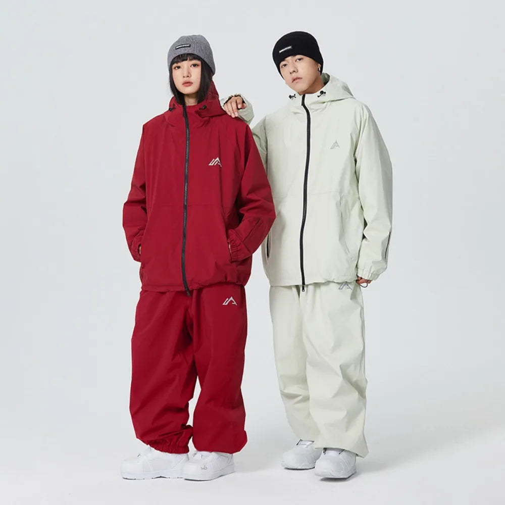 New Male Female Couple Ski Suit Set