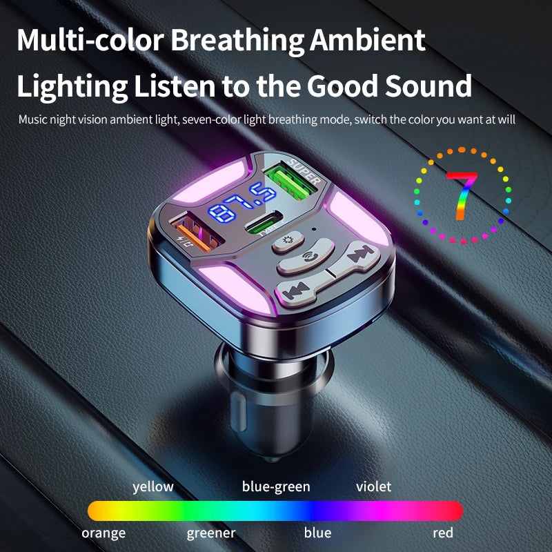 Transmisor MP3 para Coche con Bluetooth y Enchufe USB