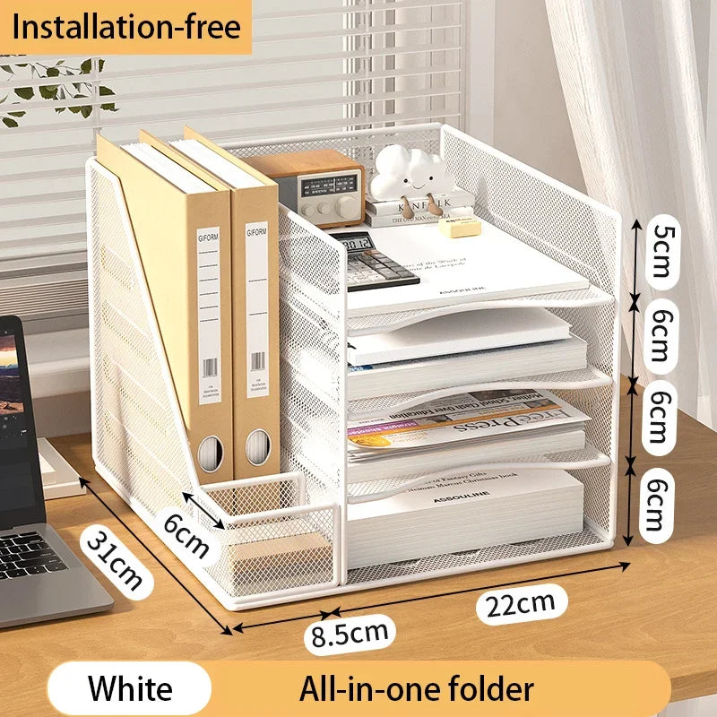 Office desktop file rack metal bookstand