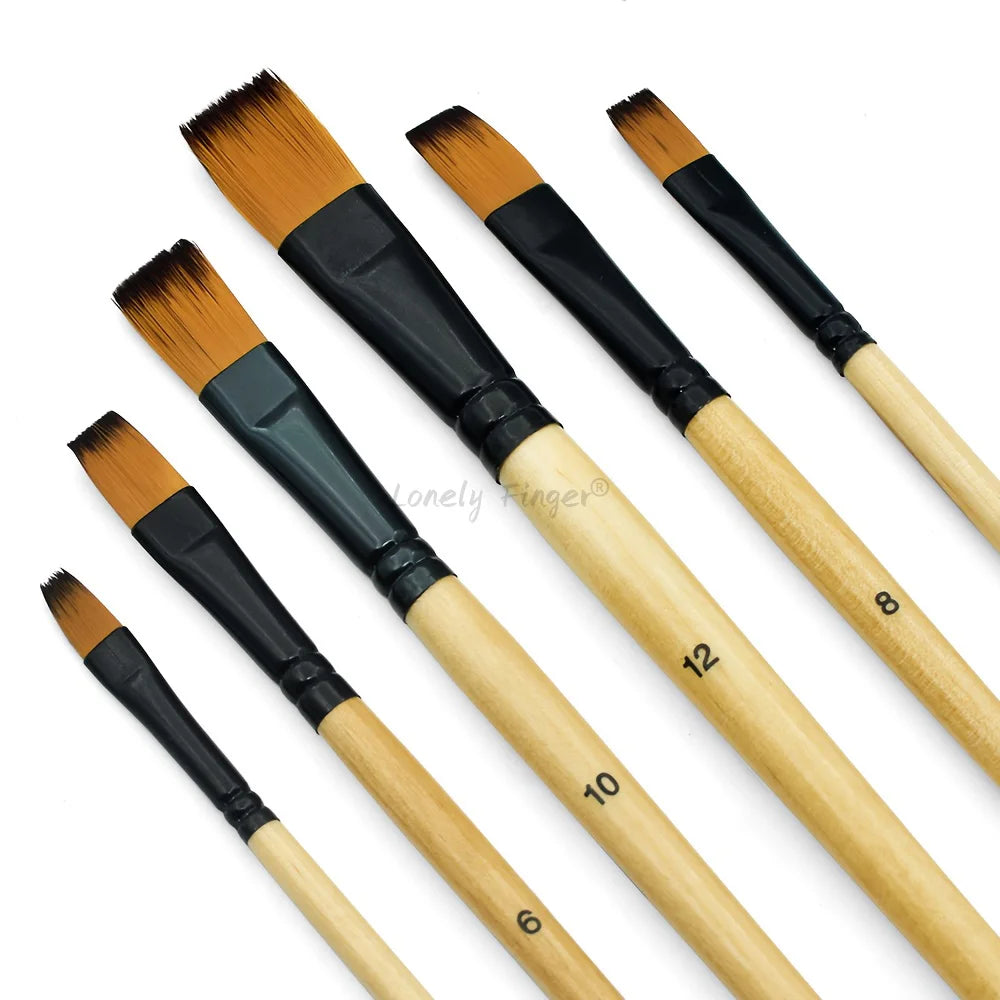 6pcs Professional Round Paint Brushes