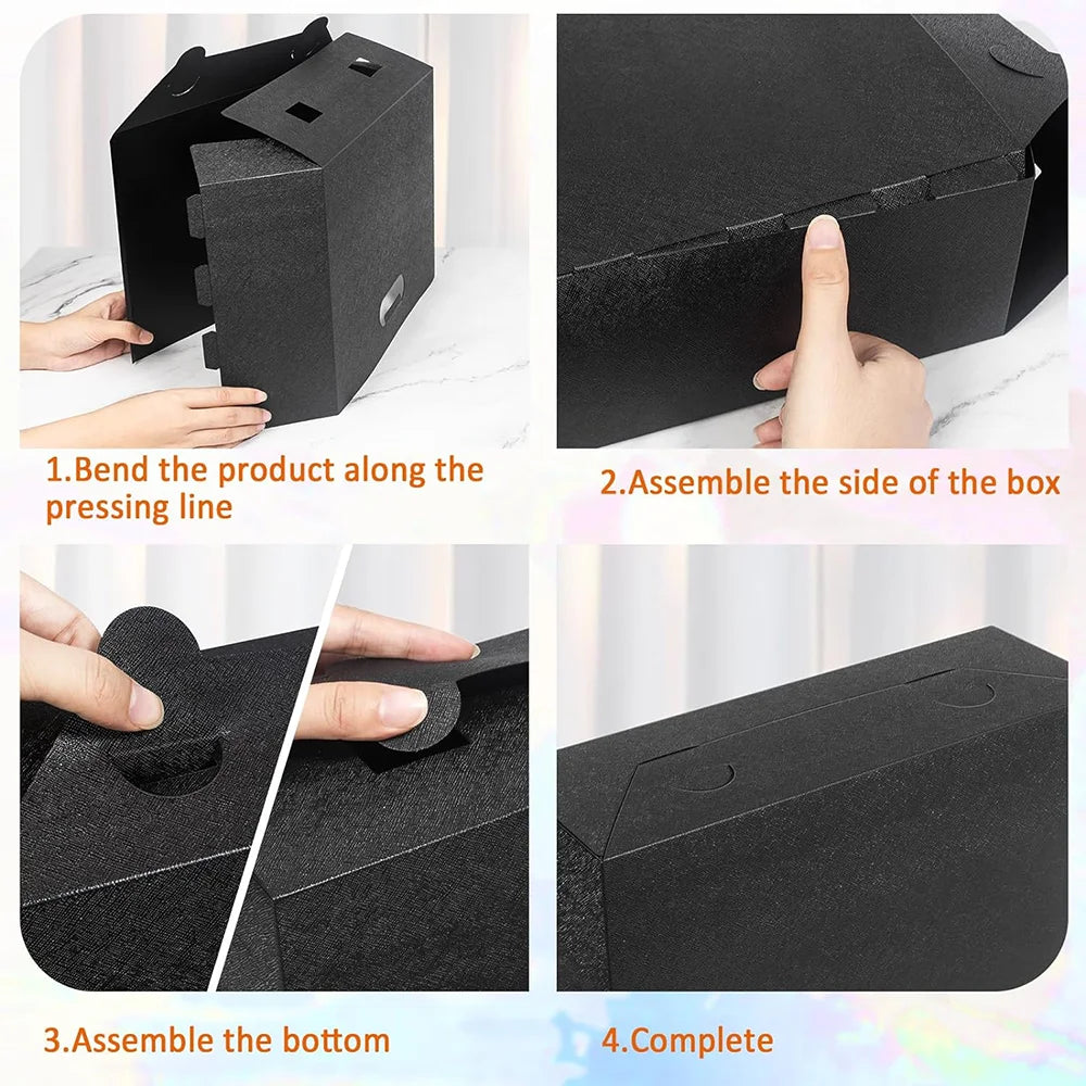 3 Cajas Plegables de Almacenamiento de Documentos de Oficina