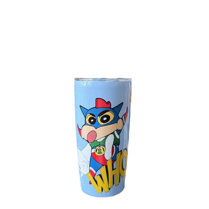 600MlCrayon Shin-Chan Thermos Cup Cartoon Desktop Straw Cup Large Capacity Net Red High Appearance Level Water Cup Birthday Gift