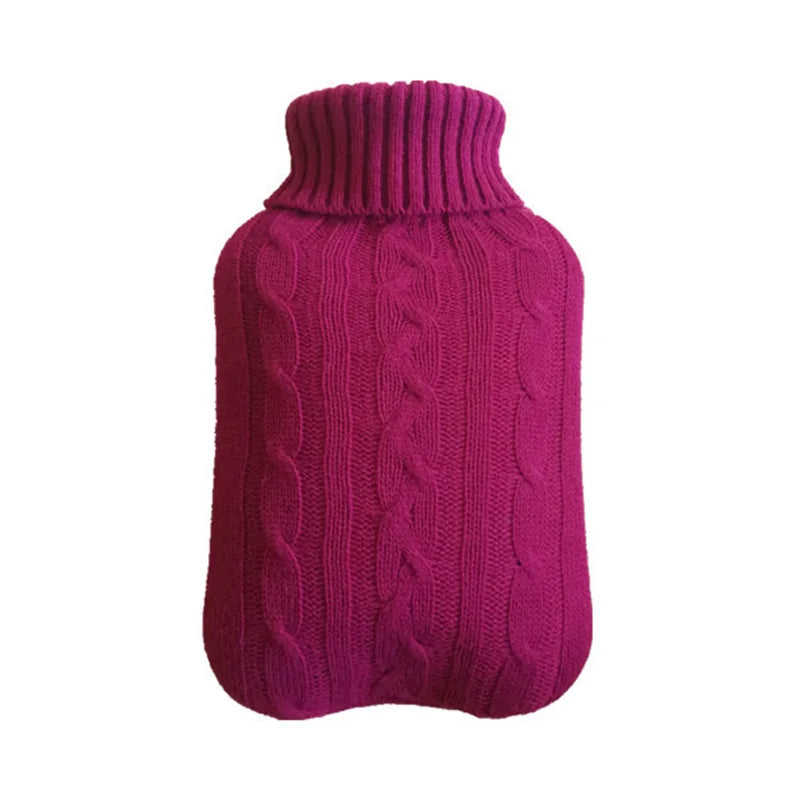 Hot Water Bag Cover 2L Large Heat Preservation Hot Water Bottle Explosion-proof Knitted Removable Home Warming Supplies