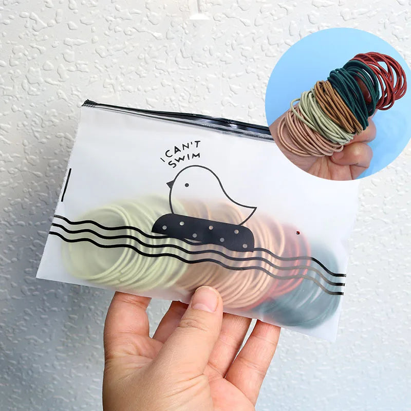 100PCS/Set Women 3.5CM Basic Nylon Elastic Hair Bands Ponytail Hair Scrunchie Rubber Bands Headband Hair Accessories Headwear