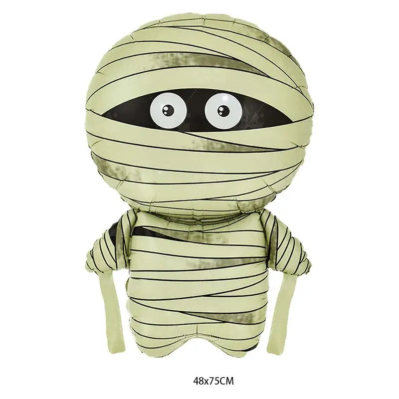 Hot Halloween Balloon Decoration Standing Hummy Pumpkin Ghost Witch Halloween Party Large Foil Balloon Inflatable Door Tree Deco