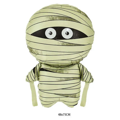 Hot Halloween Balloon Decoration Standing Hummy Pumpkin Ghost Witch Halloween Party Large Foil Balloon Inflatable Door Tree Deco