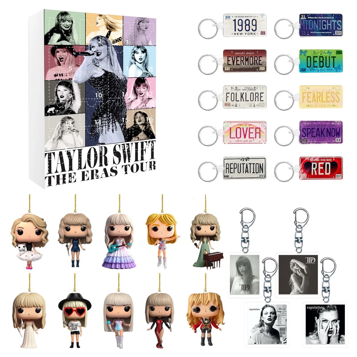 Christmas Advent Calendar Contains 24 Christmas Acrylic