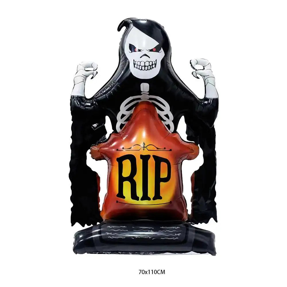 Hot Halloween Balloon Decoration Standing Hummy Pumpkin Ghost Witch Halloween Party Large Foil Balloon Inflatable Door Tree Deco