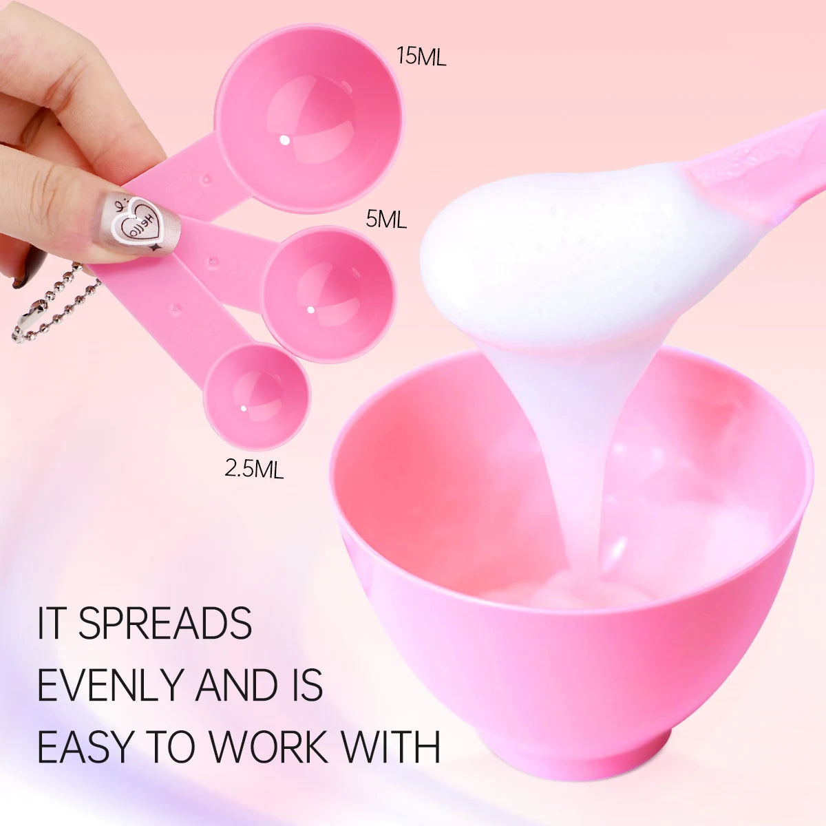 7/12PCS facial mask care kit, including pink hair band, massager scraping board and other exquisite facial care tools.