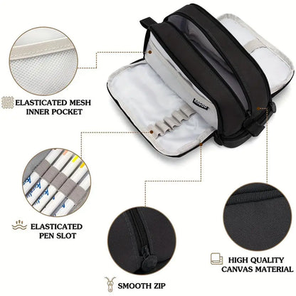 Estuche Escolar de Gran Capacidad – Colores Sólidos