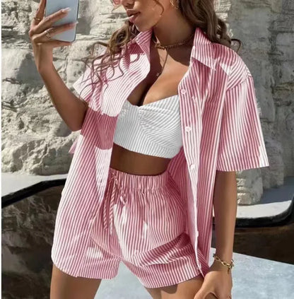 Spring Summer T-Shirt Top + Shorts Set