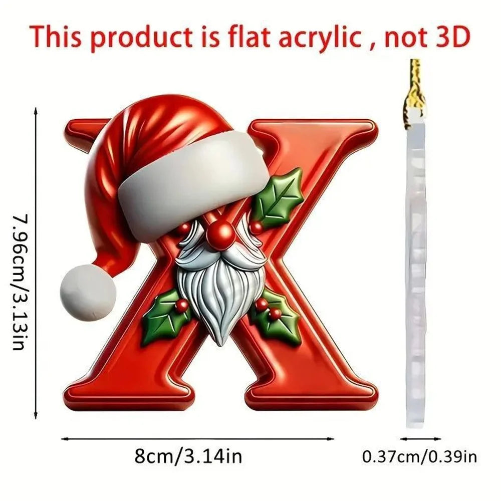 Christmas Acrylic Letter Pendant