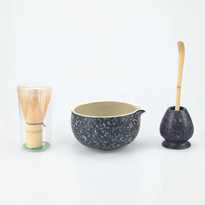 Matcha Whisk Set - Matcha Bowl and Bamboo Matcha Whisk, Tea Strainer, Scoop, Spoon, Sifter, Whisk Holder, Matcha Making Kit For