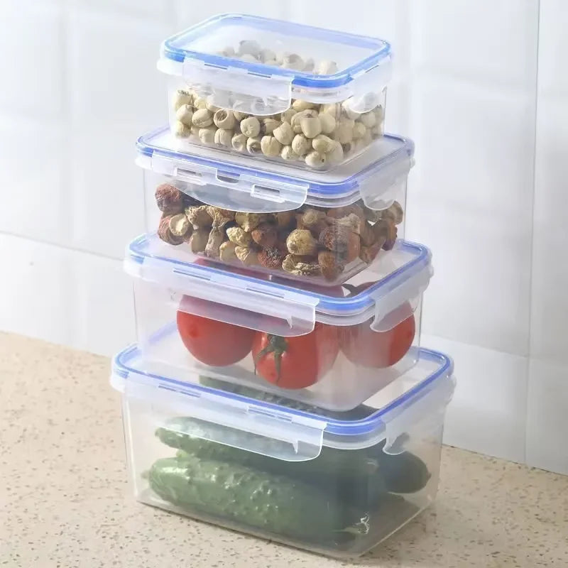 Sealed rectangular refrigerator storage box