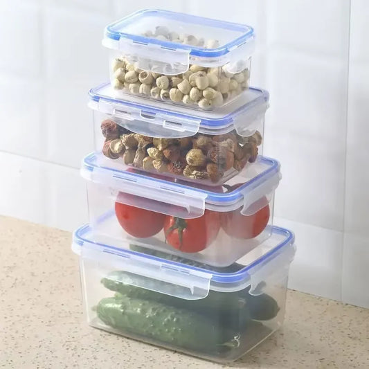 Sealed rectangular refrigerator storage box