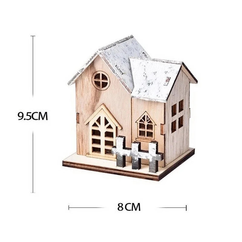 Christmas LED Light Wooden House