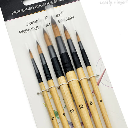 6pcs Professional Round Paint Brushes