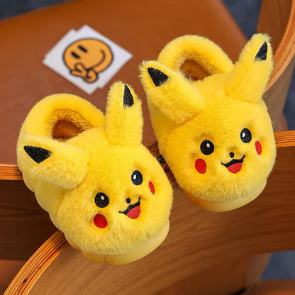 Cartoon Character Lovely Baby Cotton Shoes Slippers Autumn/winter Plush Warmth Children Cotton Slippers Indoor Kids Shoes