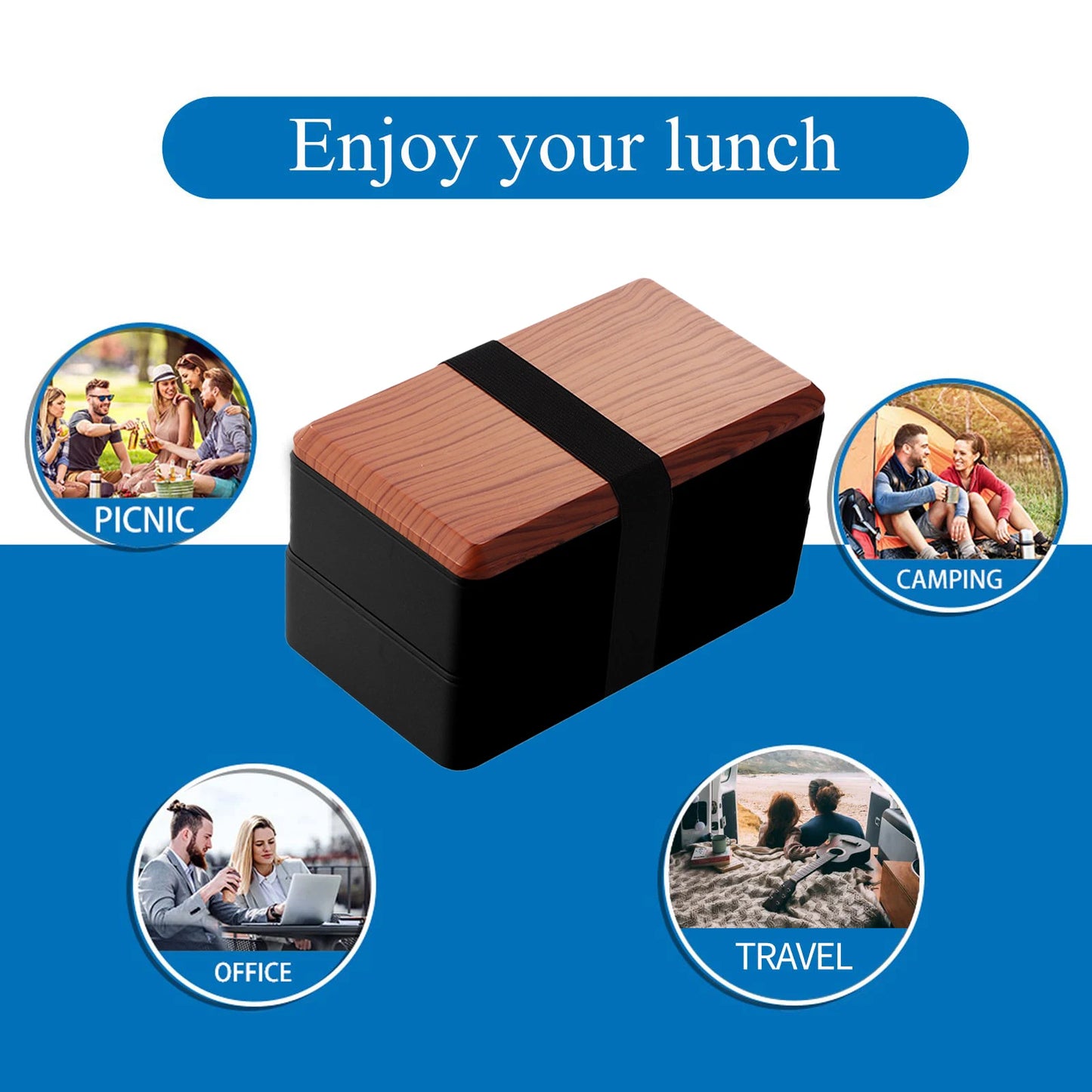 Divided Lunch Box Picnic Microwave