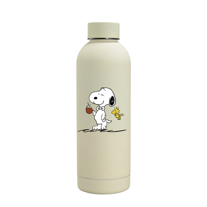 Snoopys Fashion Thermos Bottle Stainless Steel Vacuum Cup Travel Camping Keep Hot Cold Drink Insulated Mug Women Birthday Gifts