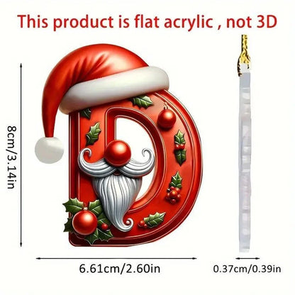 Christmas Acrylic Letter Pendant