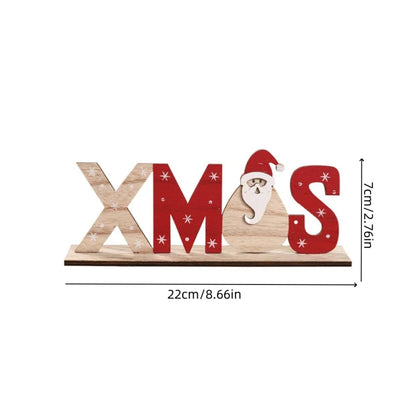 1pcChristmas Wooden Ornaments Letter