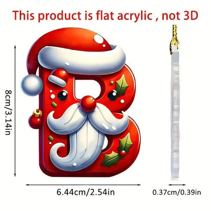 Christmas Acrylic Letter Pendant