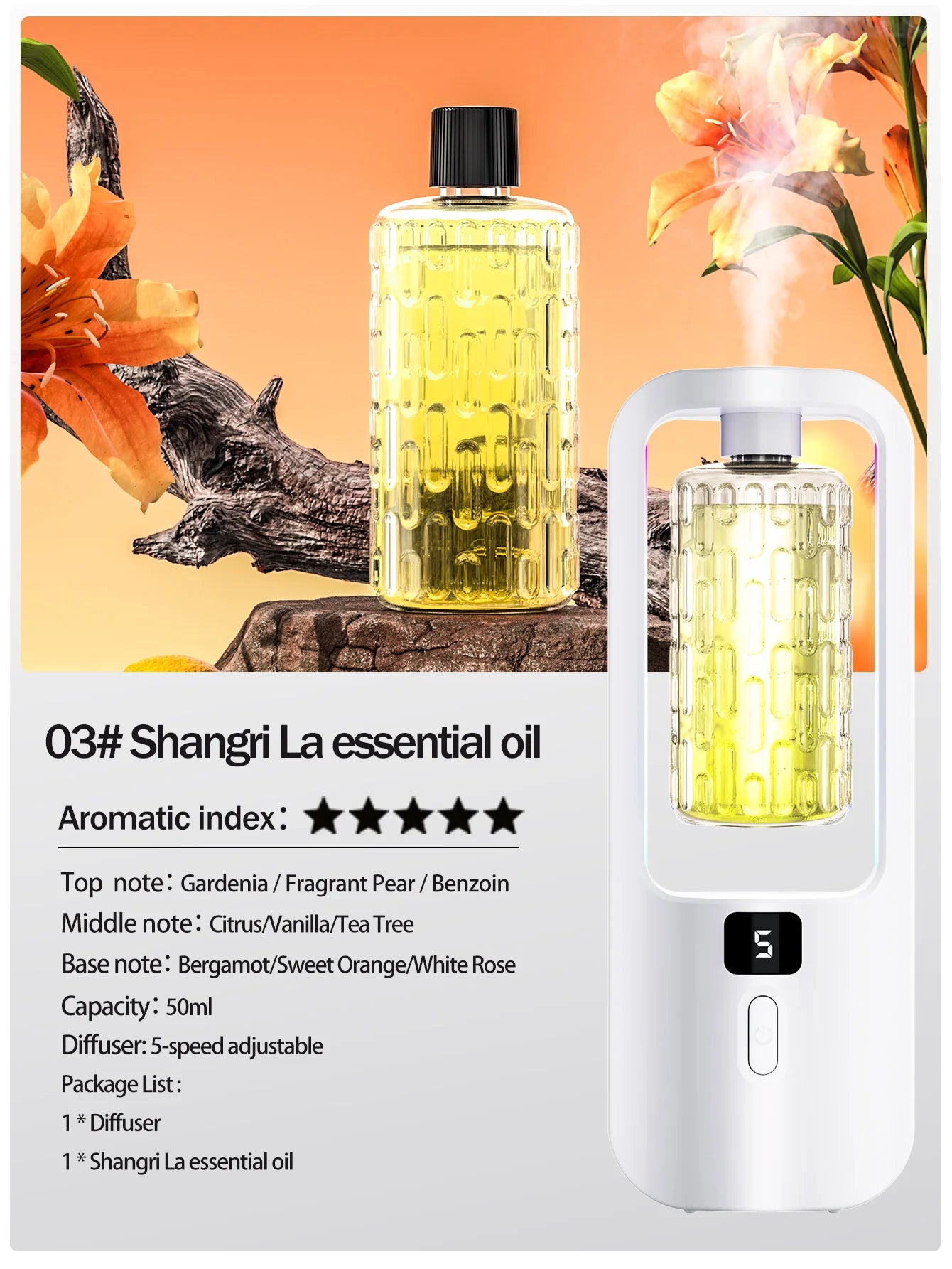 Automatic aromatherapy diffuser