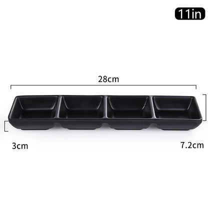 Black Melamine Multi Plate