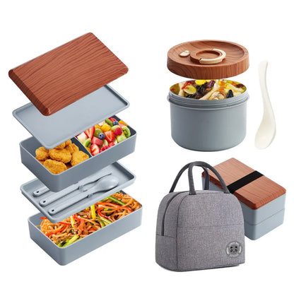 Divided Lunch Box Picnic Microwave