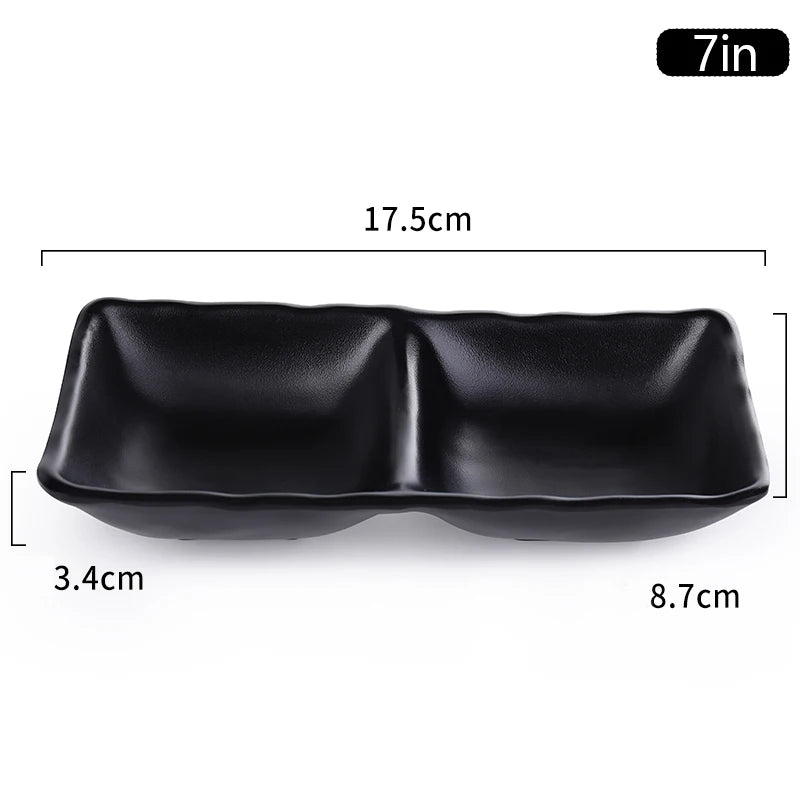 Black Melamine Multi Plate