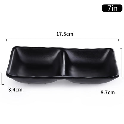 Black Melamine Multi Plate