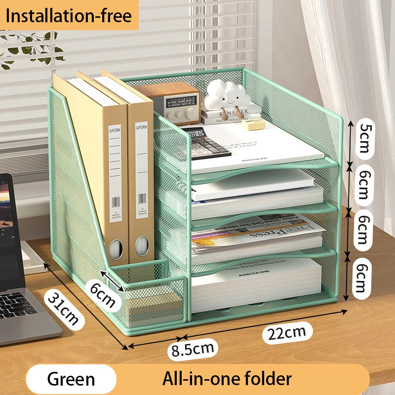 Office desktop file rack metal bookstand