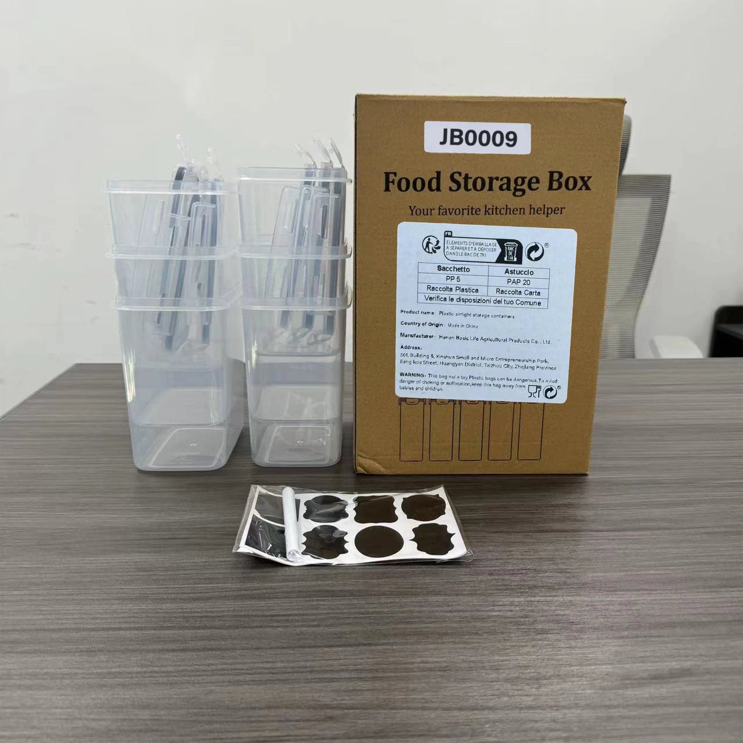 3/6Sets Airtight Food Storage Containers - 2.4L, Large for Pantry &amp; Kitchen Organization,For Cereal, Pasta, Flour, Sugar, Herbs,