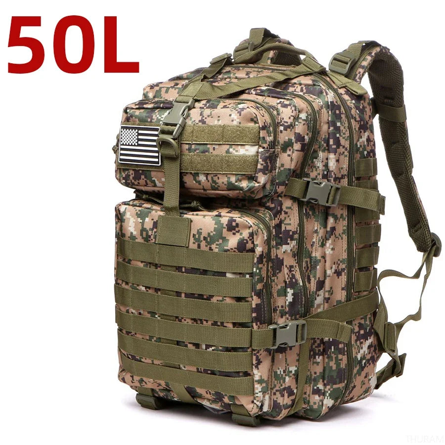 Mochila Táctica 25L / 50L – Resistente e Impermeable