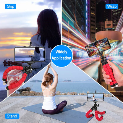Portable Tripods Phone Tripod Holder Mobile Camera Holder Clip Smartphone Monopod Stand Octopus Mini Flexible Tripod For Phone