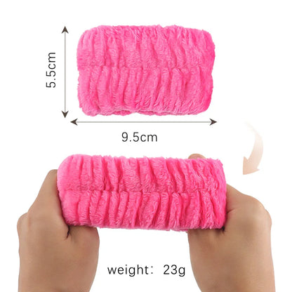 Coral Velvet Facial High-Elastic Makeup Hairband Face Wash Wristband