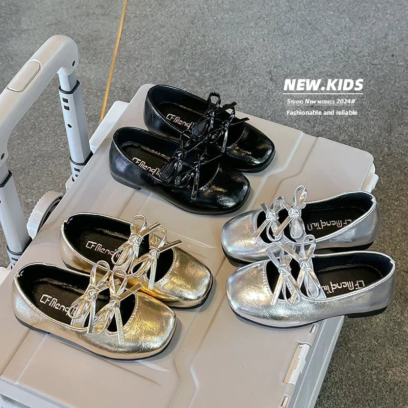 2024 Autumn Children Leather Shoes