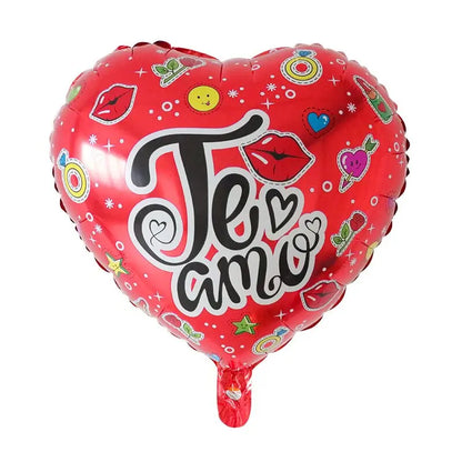 10pcs 18inch Spanish Foil Helium Balloons Valentine's Day Gifts I Love You Air Globus Engagement Wedding Party Decoration